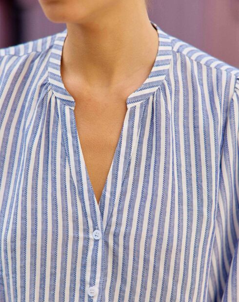 Chemise Caisy écru/bleu