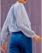 Chemise Caisy écru/bleu