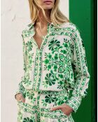 Chemise Chani carré verte