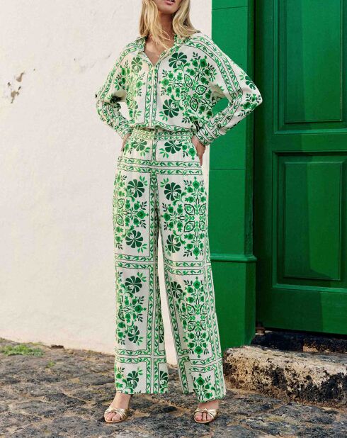 Chemise Chani carré verte