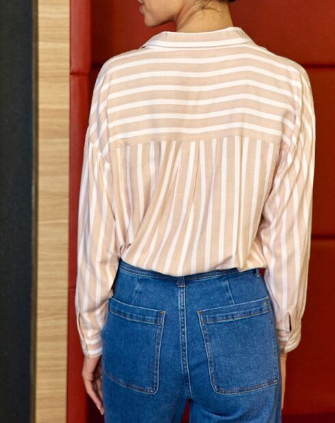 Chemise Clara beige/écru