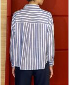 Chemise Clara bleu/écru
