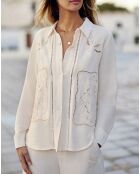 Chemise en Lin mélangé Claudie ivoire