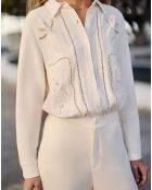 Chemise en Lin mélangé Claudie ivoire