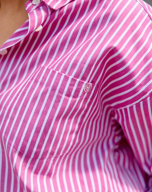 Chemise Clony fuchsia/écru