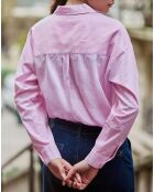 Chemise Coralia rose/blanc