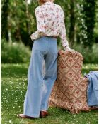 Chemise Cosie vintage blanc/rose