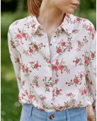 Chemise Cosie vintage blanc/rose