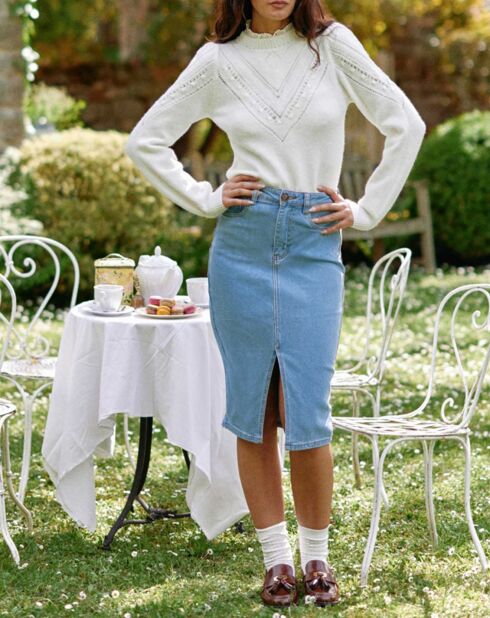 Jupe en jean Jomia stone