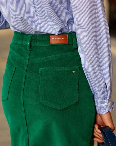 Jupe en Velours milleraies Jomia verte
