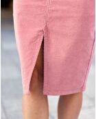 Jupe en Velours milleraies Jomia vieux rose