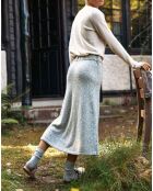 Jupe en Laine & Mohair mélangés Joody gris chiné