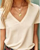 T-Shirt Kayla écru/doré
