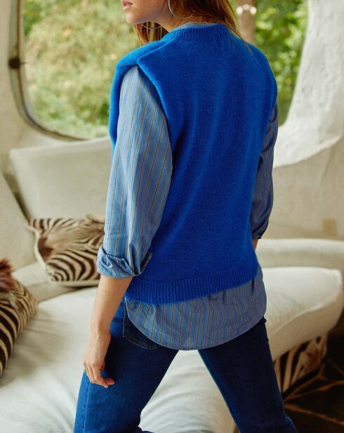 Pull sans manches Luma bleu
