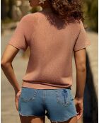 Pull manches courtes Macie rose