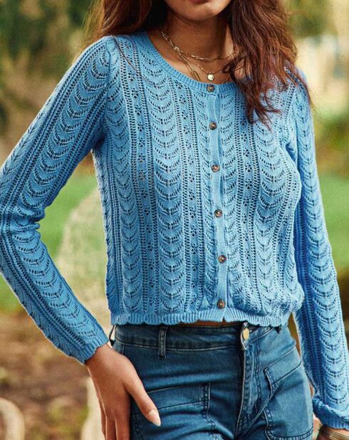 Gilet Maelys bleu