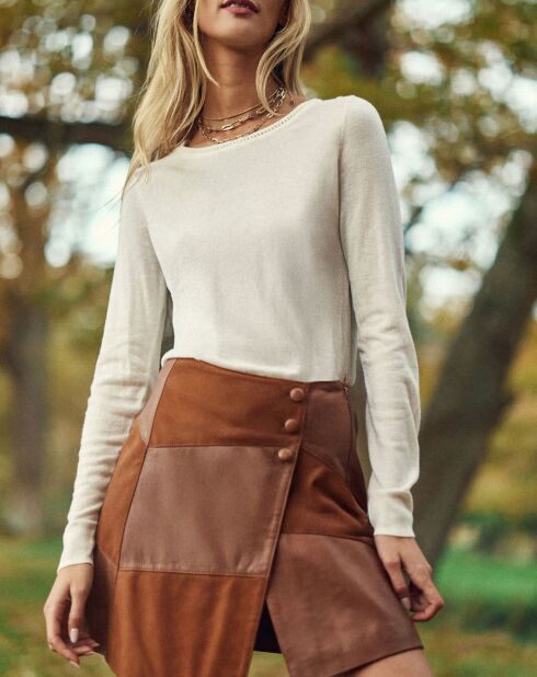 Pull en Laine mélangée Melya écru