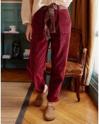 Corduroy broek met framboos en gekookt in Marisol