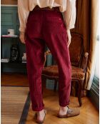 Corduroy broek met framboos en gekookt in Marisol