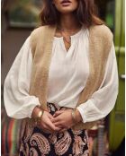 Gilet sans manches Marvia beige