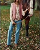 Gilet sans manches Marvia vieux rose