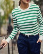 Pull Melina écru/vert