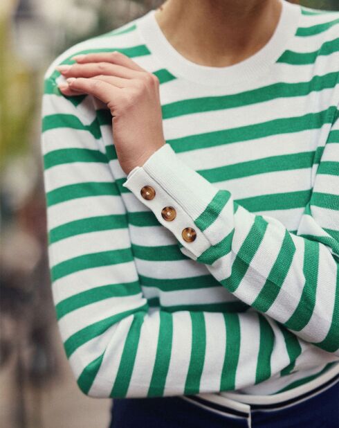 Pull Melina écru/vert