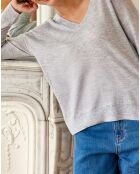 Pull en Laine mélangée Melya gris chiné