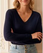 Pull en Laine mélangée Melya marine