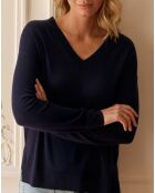 Pull en Laine mélangée Melya marine