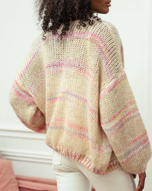 Gilet en Mohair mélangé Messina écru