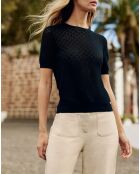 Pull manches courtes Millie noir