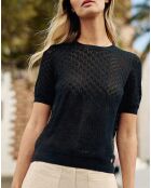Pull manches courtes Millie noir