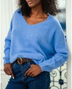 Pull en Alpaga mélangé Monteca bleu