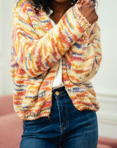 Gilet Monzo beige/orange