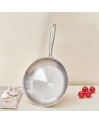 Poêle triplex induction argentée - 1.25L