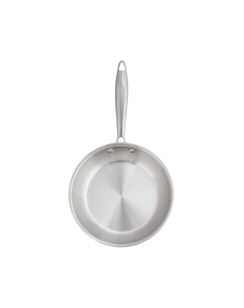 Poêle triplex induction argentée - 1.25L