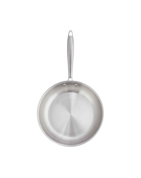Poêle triplex induction argentée - 2L