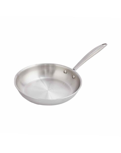 Poêle triplex induction argentée - 2L