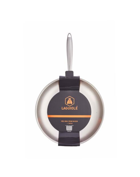 Poêle triplex induction argentée - 3L