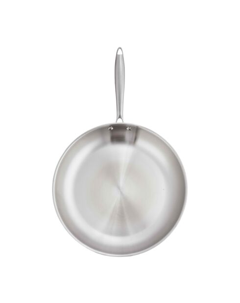 Poêle triplex induction argentée - 4.5L
