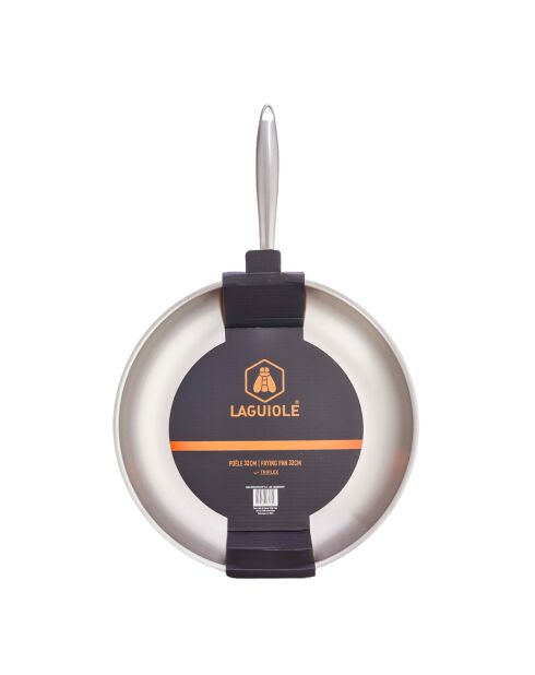 Poêle triplex induction argentée - 4.5L