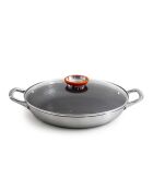 Plat à paëlla triplex avec couvercle  argenté - 3.5L