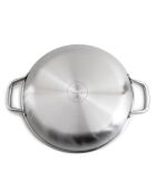 Plat à paëlla triplex avec couvercle  argenté - 3.5L