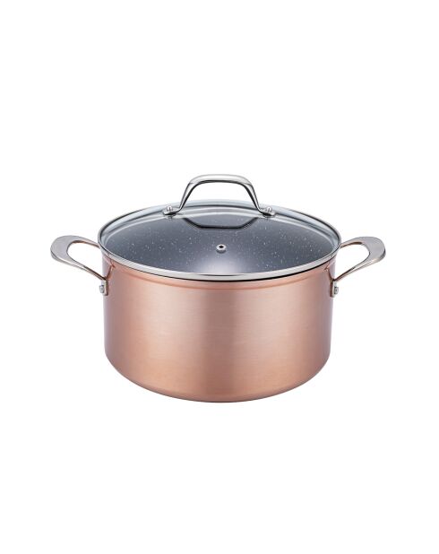 Batterie de Cuisine héritage Cuivré Greblon céramique cuivrées - 9 Pièces