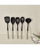 Set ustensile de cuisine Harmonie argenté/noir - 6 Pièces