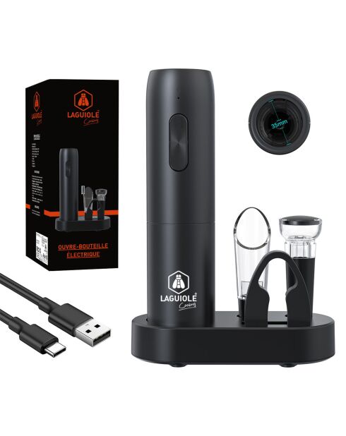 Ouvre-bouteille électrique rechargeable  noir
