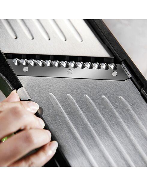 Mandolino regolabile in plastica nero/argento - 248g