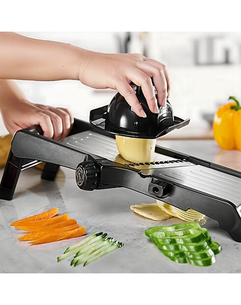 Mandoline réglables en plastique noir/argenté - 248g