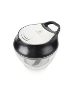 Hachoir manuel à ficelle + couvercle hérmetique noir/argenté - 211g